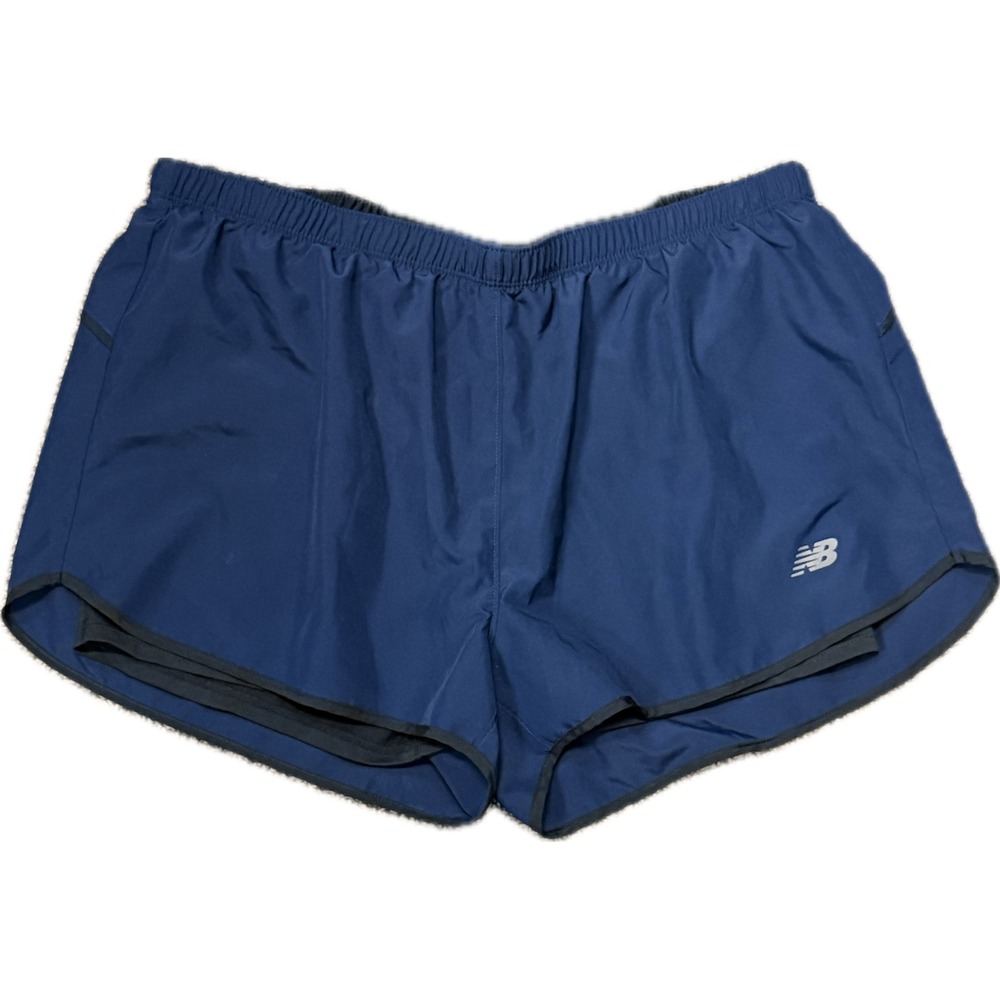 New Balance Womens Running Shorts Navy Blue Athletic Gym Shorts Large